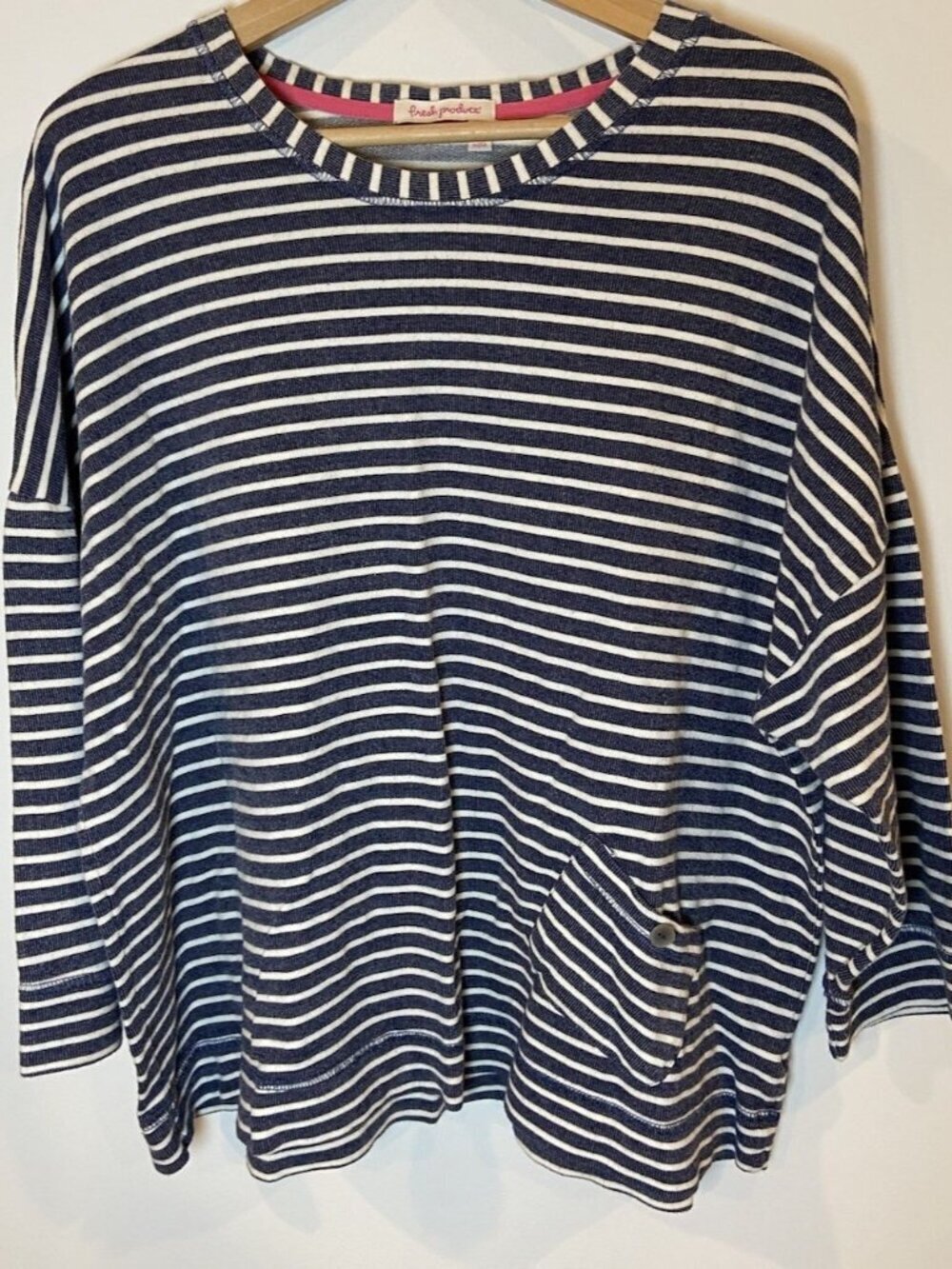 Fresh Produce Shirt Pocket Blue White Stripe One Size